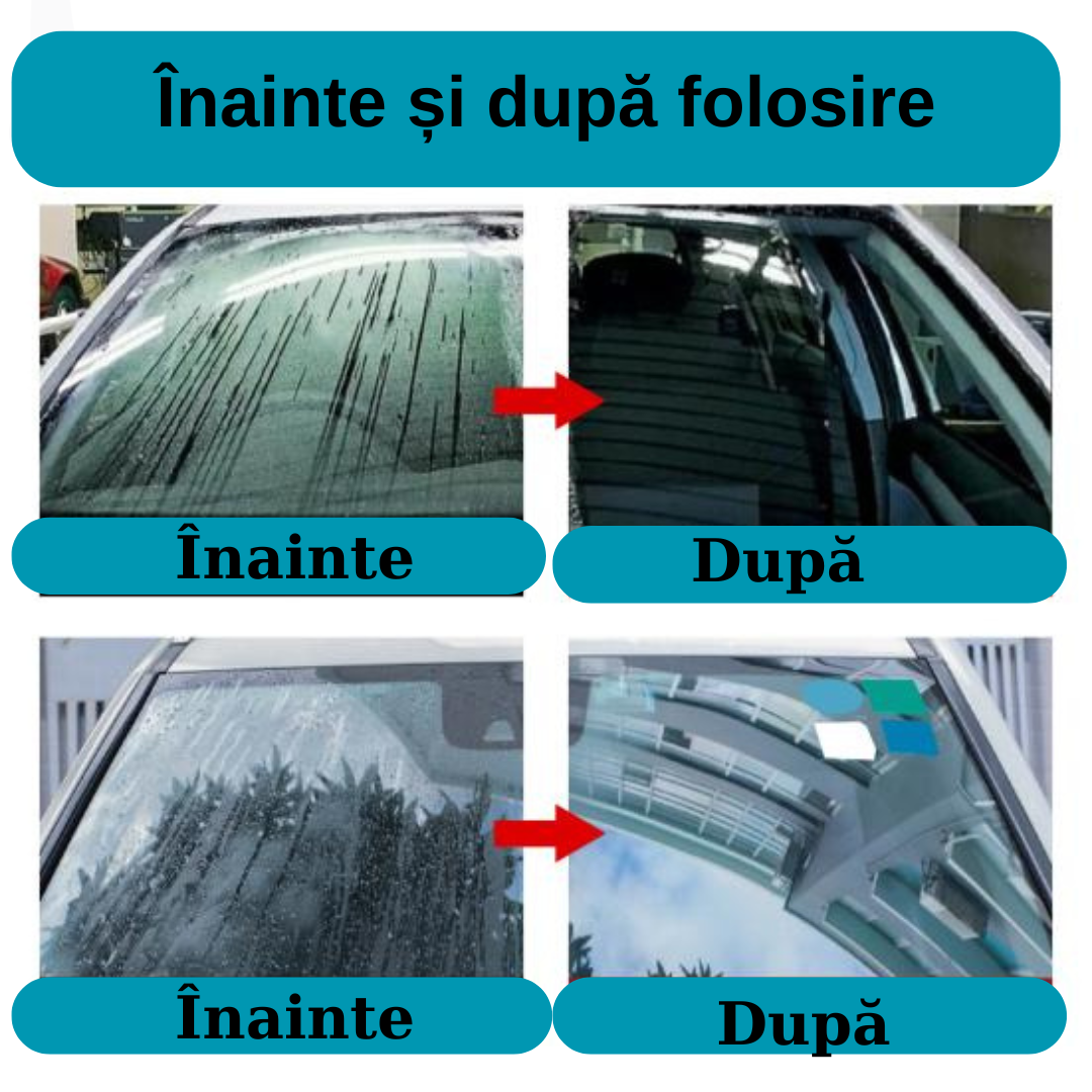 Spray Hidrofob si Anti-Ceata pentru Geamuri Auto 🚗💦 + Laveta Microfibra CADOU 🎁