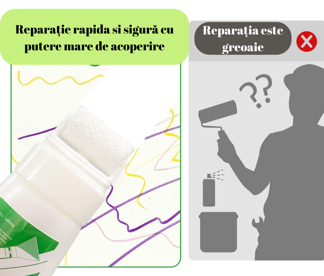 🎨 Rola de reparat pereți - Soluția ta rapidă și ușoară pentru un look fresh al pereților! 🏡