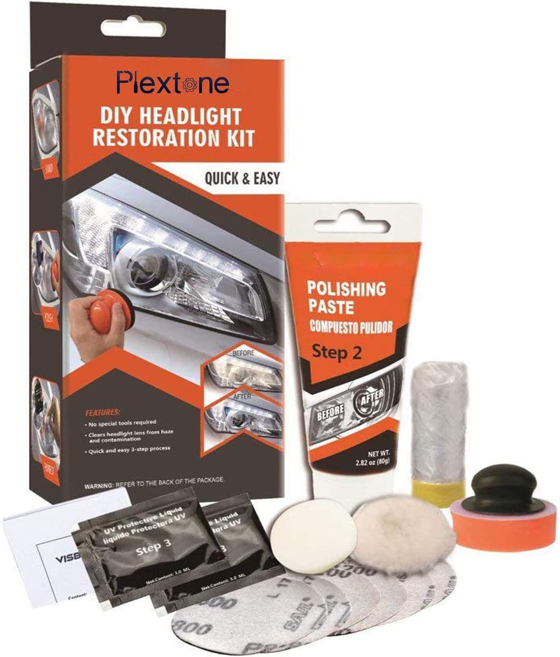 🔧 Kit Profesional de Restaurare a Farurilor –