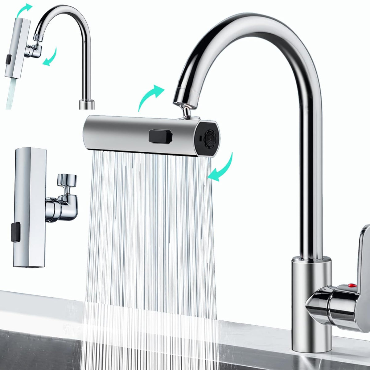 Extensia Multifuncțională Rotativa 360° pentru robinet AquaFlex