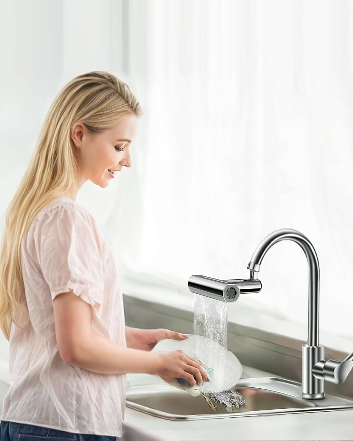 Extensia Multifuncțională Rotativa 360° pentru robinet AquaFlex